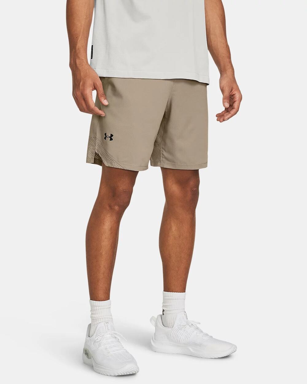 NWT Under Armour Men's UA Vanish Woven 8" Shorts in Timberwolf Taupe size XL